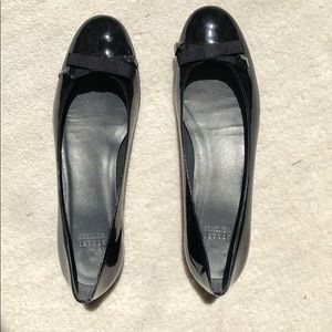 Stuart Weitzman black patent leather flats
